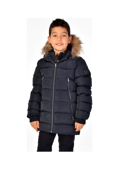 Natürel Kürklü Erkek Çocuk Mont 51248 Lacivert