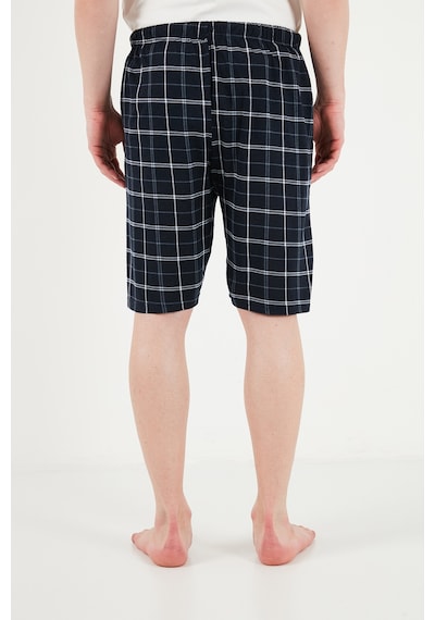Buratti Pamuklu Regular Fit Bağlamalı Cepli Pijama Şort Erkek Şort 6574004 Lacivert
