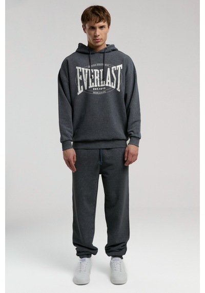 Everlast Authentic Boxing Oversize Antrasit Erkek Kapüşonlu Sweatshirt Antrasit
