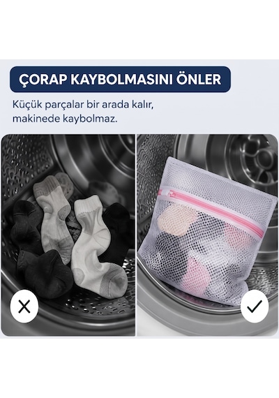 Büro Ev Ofis Hijyeni İçin 40x50cm Fermuarlı Tekrar Kullanılır Çamaşır Yıkama Filesi Diğer