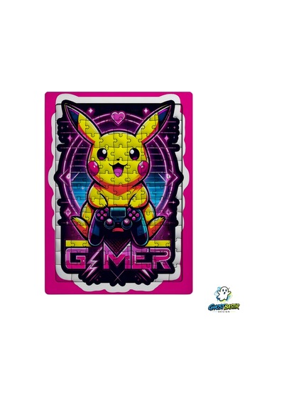 Ghostbastır Design Pikachu 99 Parça Ayaklı Puzzle Dekoratif Çocuk Yapbozu 0177