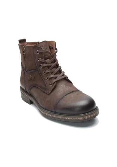 Hammer Jack 102 17400 Hakiki Deri Comfort Casual Fermuarlı Postal Bot Kahverengi