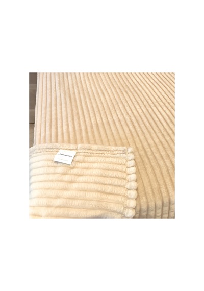 Merinos Modern Line Tek Kişilik Peluş Battaniye Bej