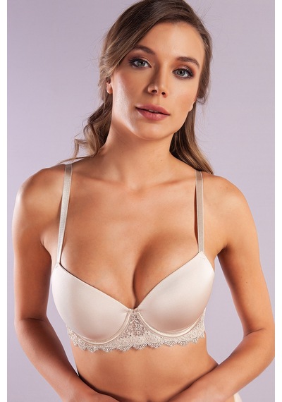 Lenaca Garland Big Size Plunge Bra, Ten Konforlu Ve Şık Sütyen Çok Renkli