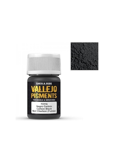 35 Ml. Carbon Black Smoke Black Maket Boyası Pigmenti, Vallejo 73116 Standart