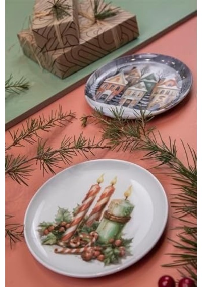 Porselen Festive 4 Parça 15 Cm Tabak Açık
