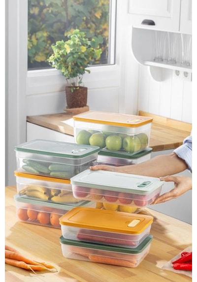 Tupper Model - Vakumlu - Mikrodaa Buzluk Saklama Kabı 5lt Çok Renkli