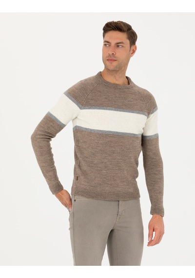 Pierre Cardin Erkek Kum Melanj Triko Kazak 50278026-vr123 Kum Melanj