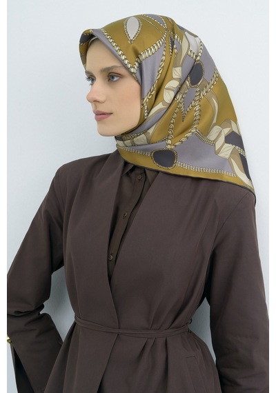 Armine Saf İpek Sura Eşarp-2026 İlkbahar-yaz- 953100d-33 Füme