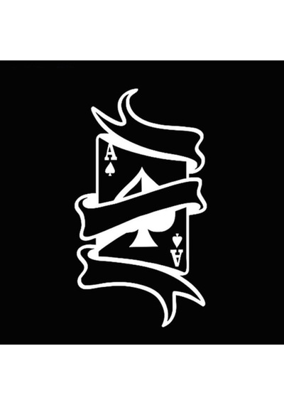 Maça As Poker Kağıt Sticker Yapıştırma Etiket 16Cm Beyaz