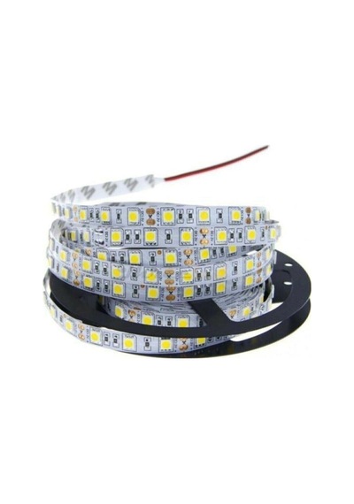 5 Metre 12v Şerit Led İç Mekan Beyaz Işık 10 Çipli