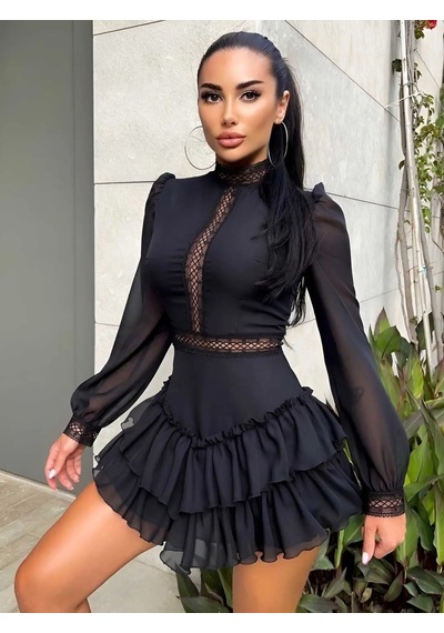 Havens Jumia Şifon Elbise Siyah
