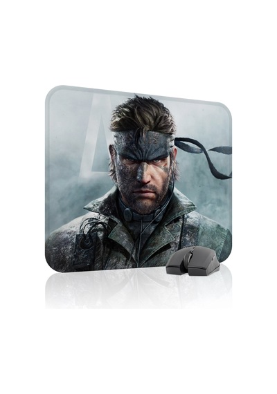 Metal Gear Solid Kaymaz Dikişli Kauçuk Oyuncu Mousepad V1 - 48x40 Xl Gaming Mouse Pad Fare Altlığı