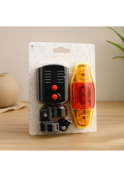 Bisiklet 3in1 Korna Cob Led Fener Sinyalli Stop Lambası Pilli