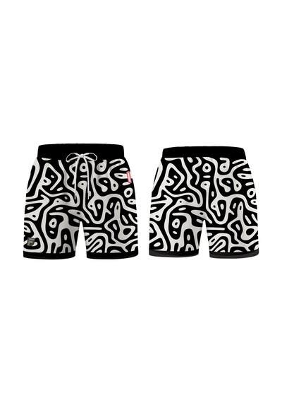Freeside Freesıde Abstract Flow Traınıng Short Siyah-beyaz