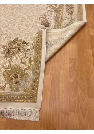 Floral Desenli 200 X 300 İpek Halı Bej