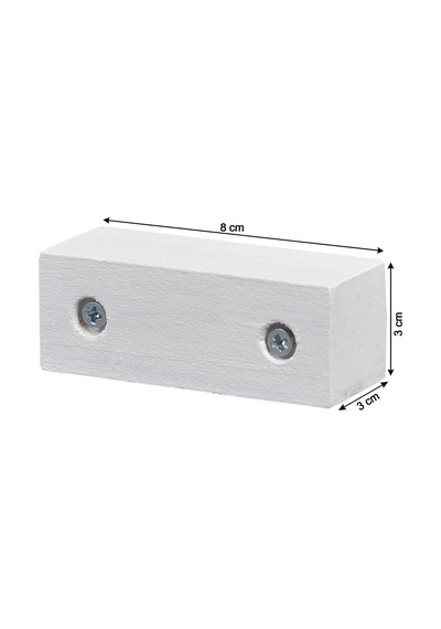 Masa Sandalye Mobilya Koltuk Ayak Yükseltici Ağaç Takoz 4'lü Set Boy 3 Cm En 8 Cm Beyaz Diğer
