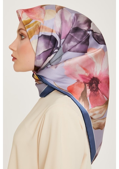 Armine İpek Eşarp 2025 Kış - 9205-36 Twill - Siyah Taş