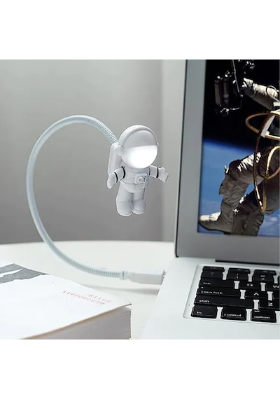 Astronot Lamba Led Usb Gece Lambası Klavye Işığı Kitap Okuma Işığ
