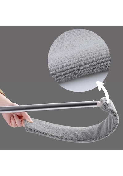 Sihirli Mikrofiber Başlıklı Girintili Yüzey Dip Köşe Raf Temizleme Mopu Toz Alma Fırçası Çok Renkli