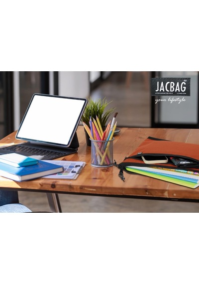 Jacbag Dual Zip Folder -iki Bölmeli Dosya Çanta A4 Kiremit