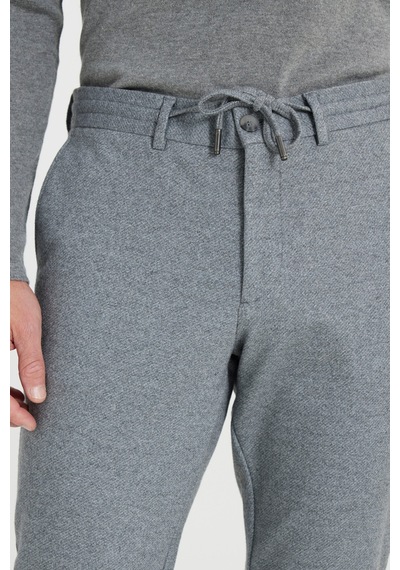 AC&Co / Altınyıldız Classics Erkek Grı Relax Fit Rahat Kesim Beli Bağlamalı Esnek Takım Elbise Pantolonu Gri