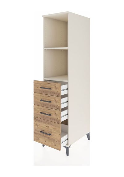 Kronos Dolap 2 Raflı 4 Çekmeceli 44x59x182 Aytaşı-çam Aytaşı