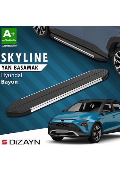 S-dizayn Hyundai Bayon Skyline Krom Yan Basamak 173 Cm 2021-2024 A+ Kalite