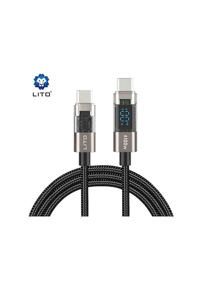 Lito 100w Led Göstergeli Type C-type C Hızlı Şarj-ld09 '-Siyah