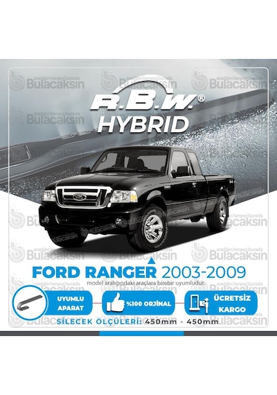 Ford Ranger Ön Silecek Takımı (2003-2009) RBW Hibrit