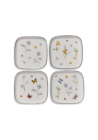 Pasabahce Petite Fleur Porselen Mini Servis Tabağı 4'lü Çok Renkli