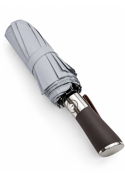 Aventus Exclusive Series - Otomatik Açılır Kapanır Tasarım Saplı Şemsiye Gri