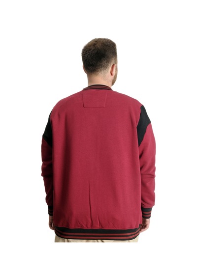 Mode Xl Büyük Beden Erkek Kolej Mont Nothing 23630 Bordo Bordo