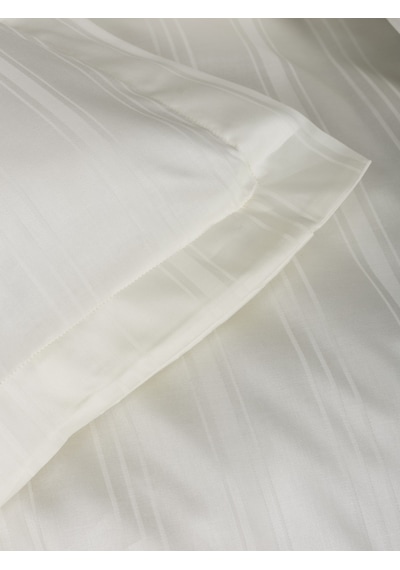 Cotton Box Smart Bambu Saten Çift Kişilik Nevresim Takımı Stripe Ekru