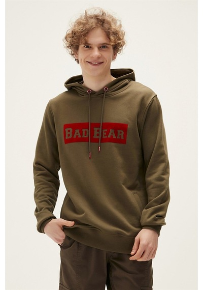 Bad Bear Flog Hoodie Erkek Sweatshirt-25263 Haki