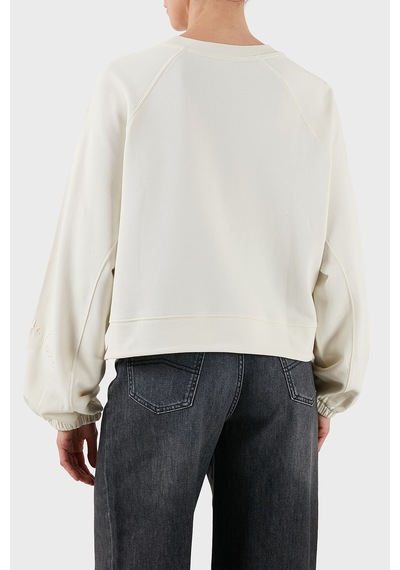 Emporio Armani Bayan Sweat Ew002122 Af12538 U1144 Ekru Ekru