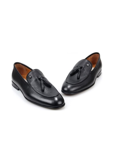 Pisagor Pierre Cardin 114005 Premıum Erkek Püsküllü Klasik Deri Ayakkabı Sıyah
