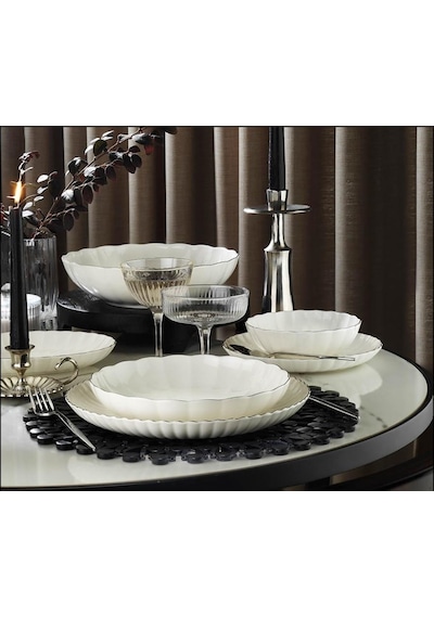 Kutahya Porselen 52 Prc Ymt Bone Bnlzf52yta220 Luz-form Platın Fıle