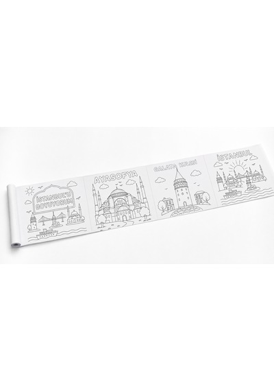 Haydi Dekor Istanbul U Boyuyorum Çocuk Boyama Rulosu 30 Cm 4 Metre Tarihi Mekânlar Temalı Eğitici Boyama Ve Etkinlik Kâğıdı 1 Adet