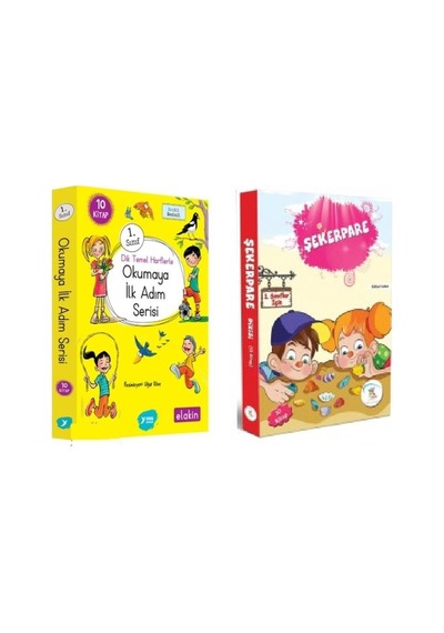 Yuva 1.sınıf Dik Temel Harflerle Okumaya İlk Adım + Şekerpare Hikaye Seti 20 Kitap