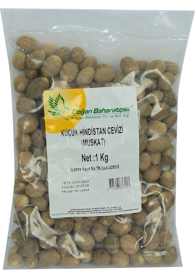 Doğan Baharatçılık Doğal Küçük Hindistan Cevizi Muskat 1 KG