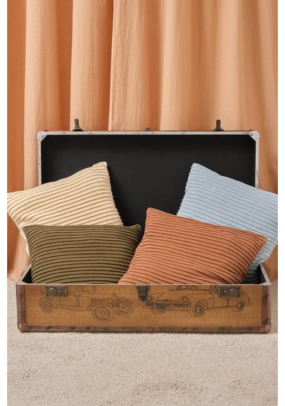 Peraluna Free Pıllow %100 Organik Pamuk Triko Yastık Kılıfı 45x45 Cm Açık Mavi - Açık Mavi