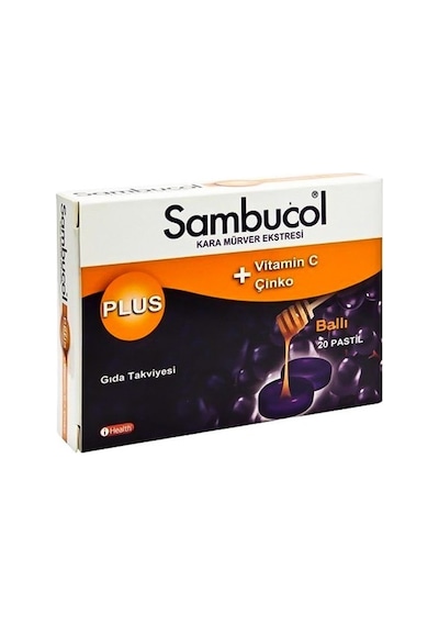Sambcol Plus Kara Mürver Eki Takviye Edici Gıda 20 Pastil