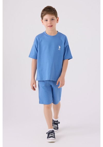 U.S. Polo Assn. Erkek Çocuk Mavi Bermuda Takımı 5274-43657 Mavi
