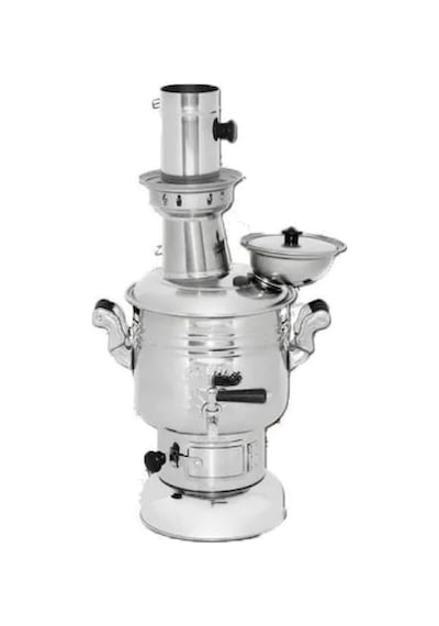 Sözenler Krom Odunlu Kömürlü 4.5 L Piknik Semaver Inox