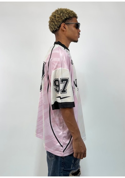 Zaee Noguzy 97 Retro Oversize Forma Tişört Pembe