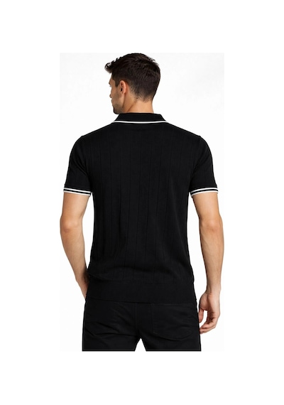 Barlashive Erkek Yazlık Dokuma Triko Tişört Fermuarlı Polo Yaka Kısa Kol T-shirt - Siyah Çok Renkli Barlashive Erkek Yazlık Dokuma Triko Tişört Fermuarlı Polo Yaka Kısa Kol T-shirt - Siyah Çok Renkli