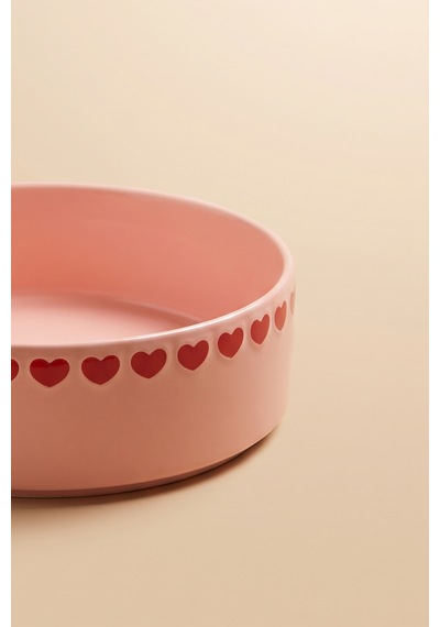 Karaca Sweetheart Salata Kasesi Beyaz 23 Cm Pembe