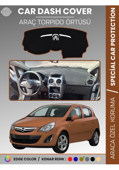Opel Corsa D 2006-2014 Torpido Örtüsü Ön Göğüs Halı Torpido Koruma Birebir Uyum Kaymaz Özel Kesim - 789 Stiloto