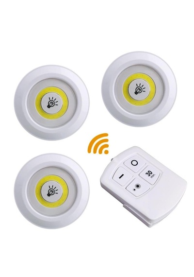 Uzaktan Kumandalı Yapışkanlı 3 Lü Led Spot Lamba 5492 Çr